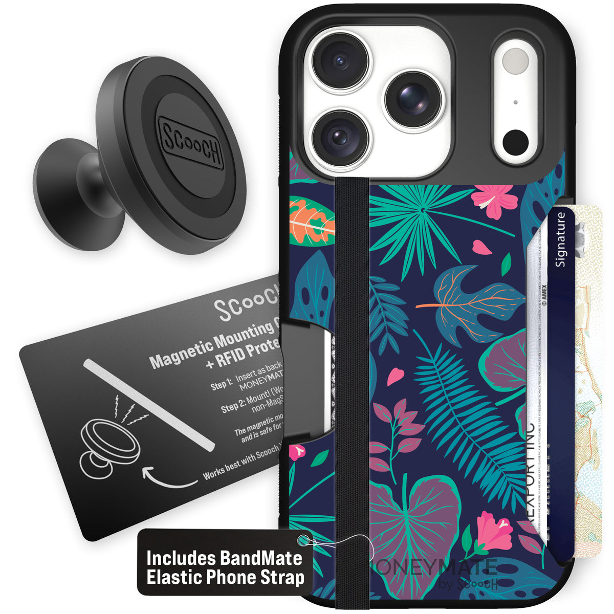 Moneymate Tropical Leaves for iPhone 18 Pro — Starter Bundle