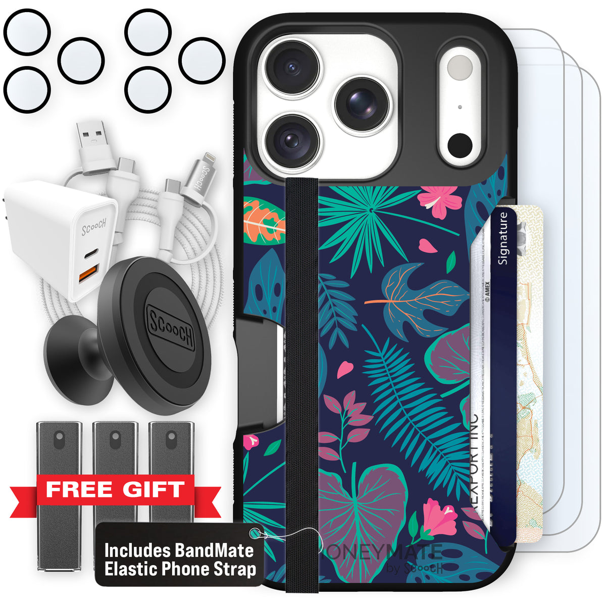 Moneymate Tropical Leaves for iPhone 18 Pro — Ultimate Bundle