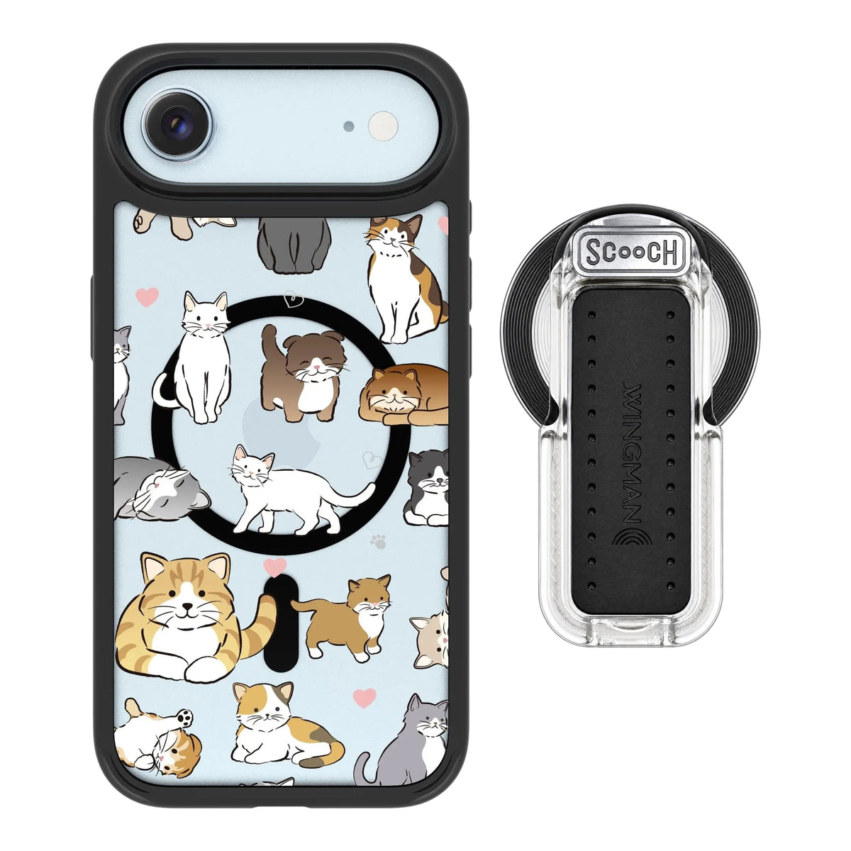 MagCase Cat Party for iPhone Air with Clear Wingback for MagSafe