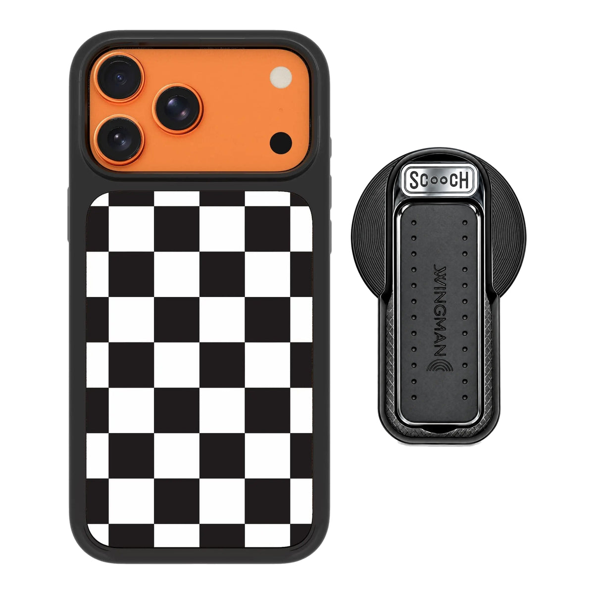MagCase Checkered for iPhone 17 Pro Max with Black Wingback for MagSafe