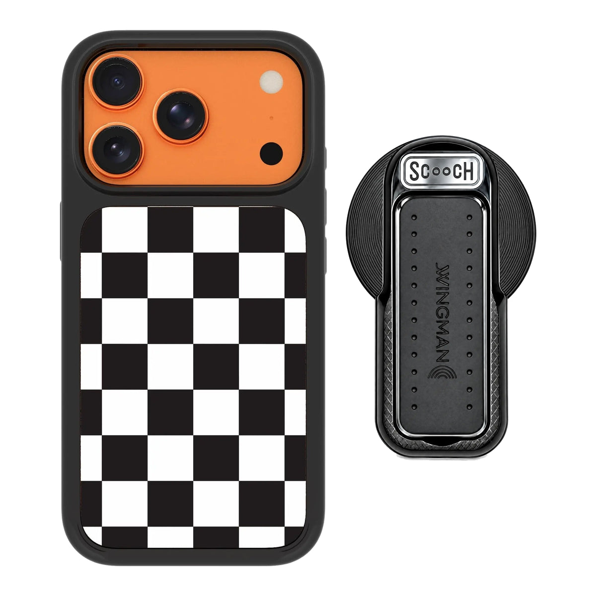 MagCase Checkered for iPhone 17 Pro with Black Wingback for MagSafe