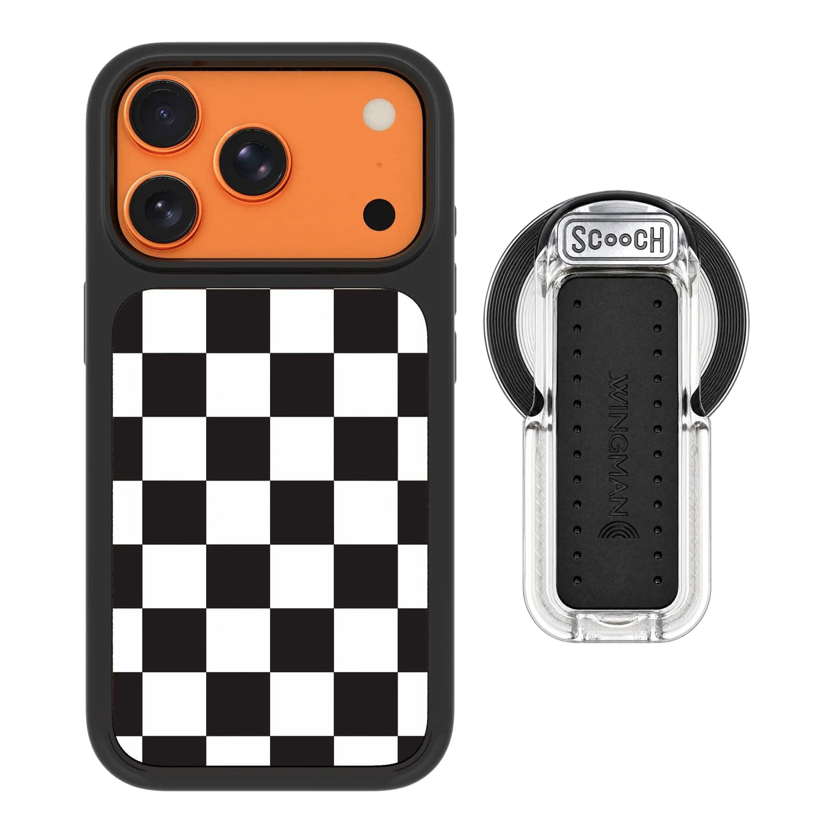 MagCase Checkered for iPhone 17 Pro with Clear Wingback for MagSafe