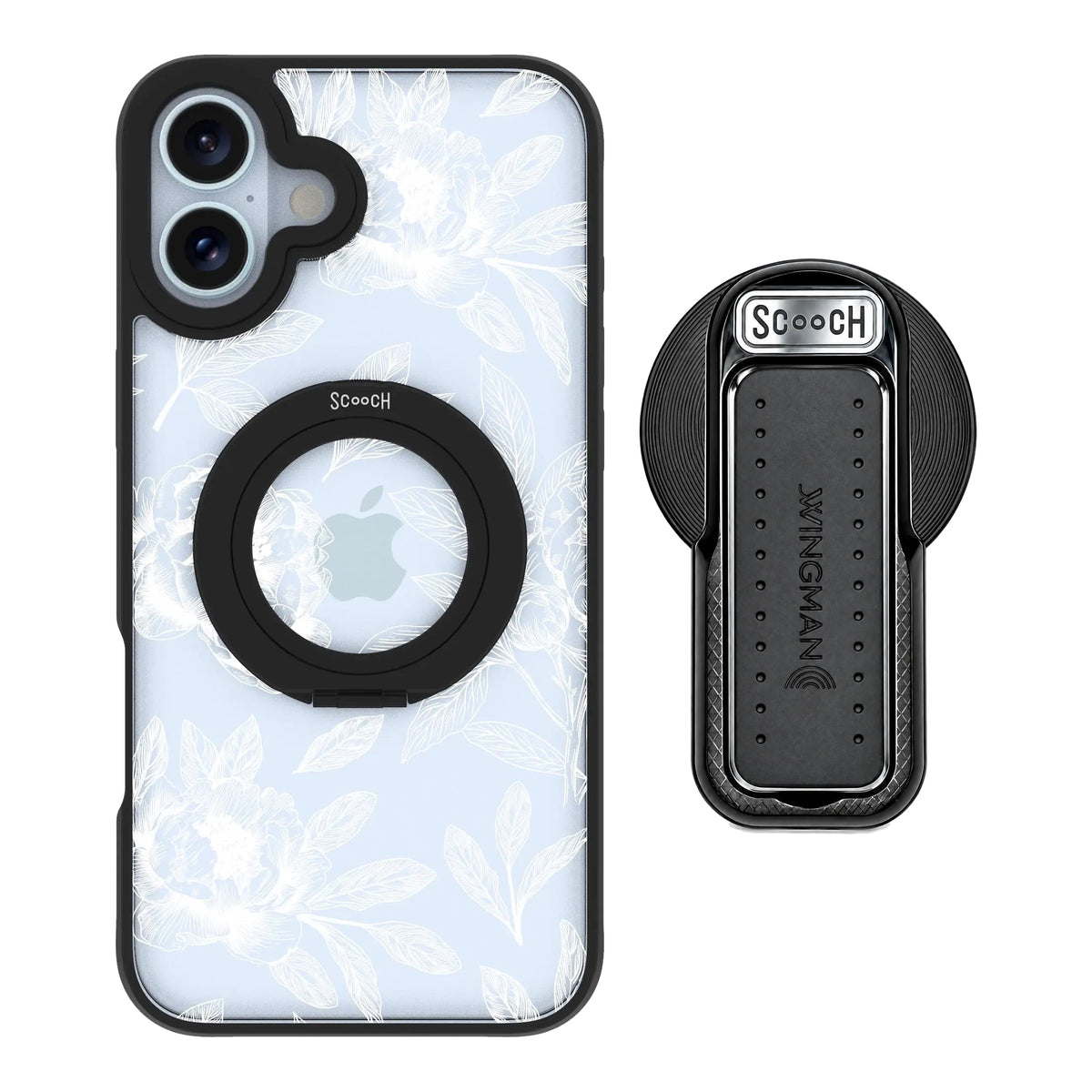 HaloCase Chinoiserie for iPhone 16 Plus with Black Wingback for MagSafe
