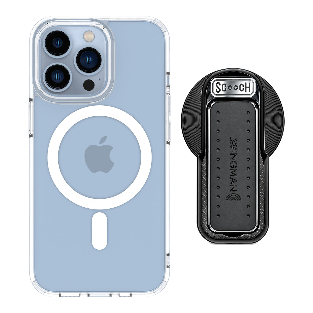 MagCase Clear for iPhone 13 Pro with Black Wingback for MagSafe