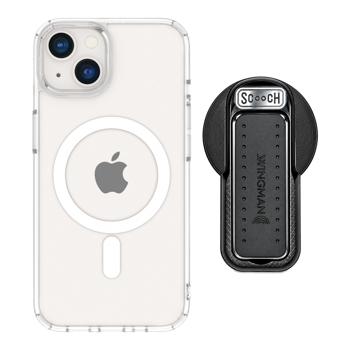 MagCase Clear for iPhone 13 with Black Wingback for MagSafe
