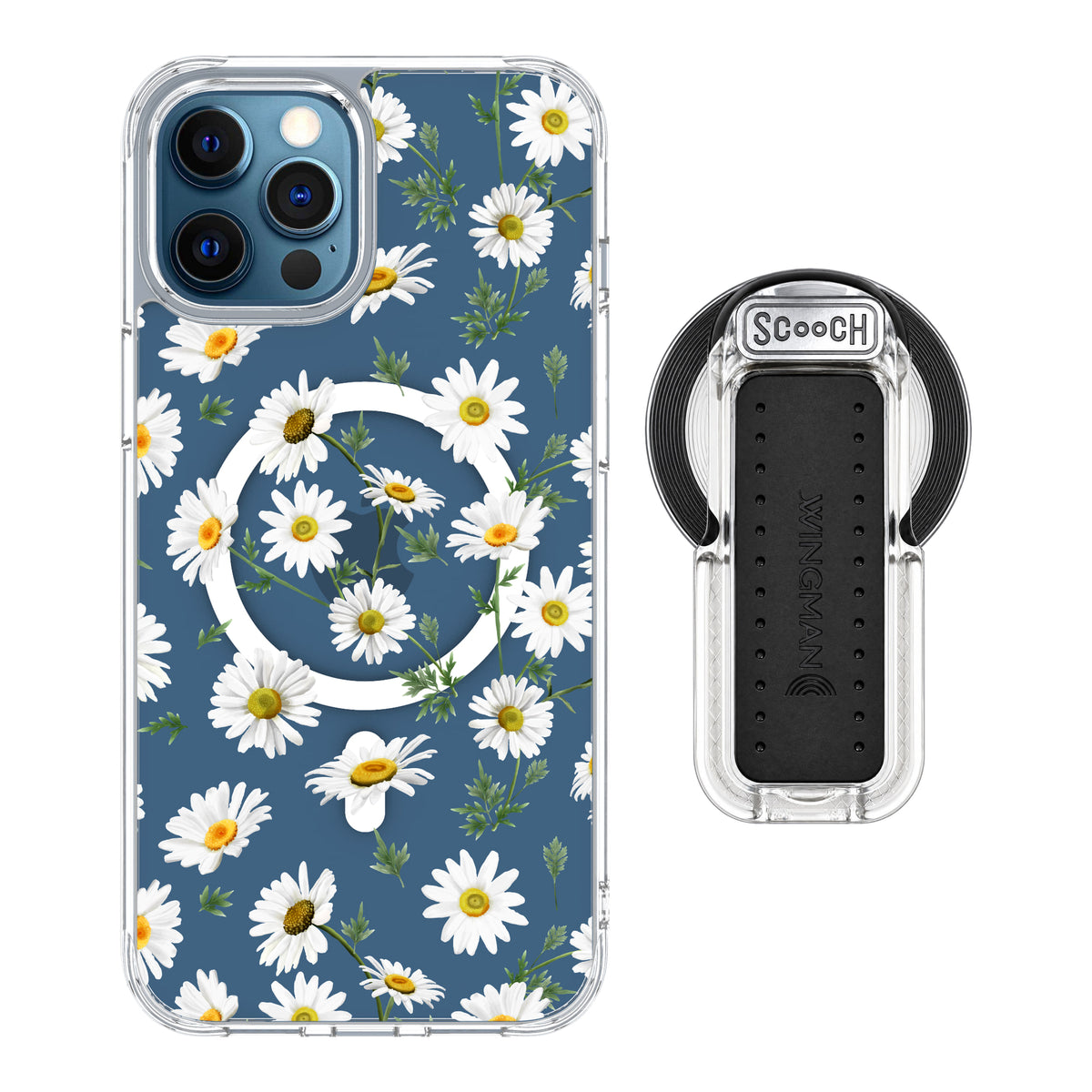 MagCase Daisies for iPhone 12 Pro Max with Clear Wingback for MagSafe
