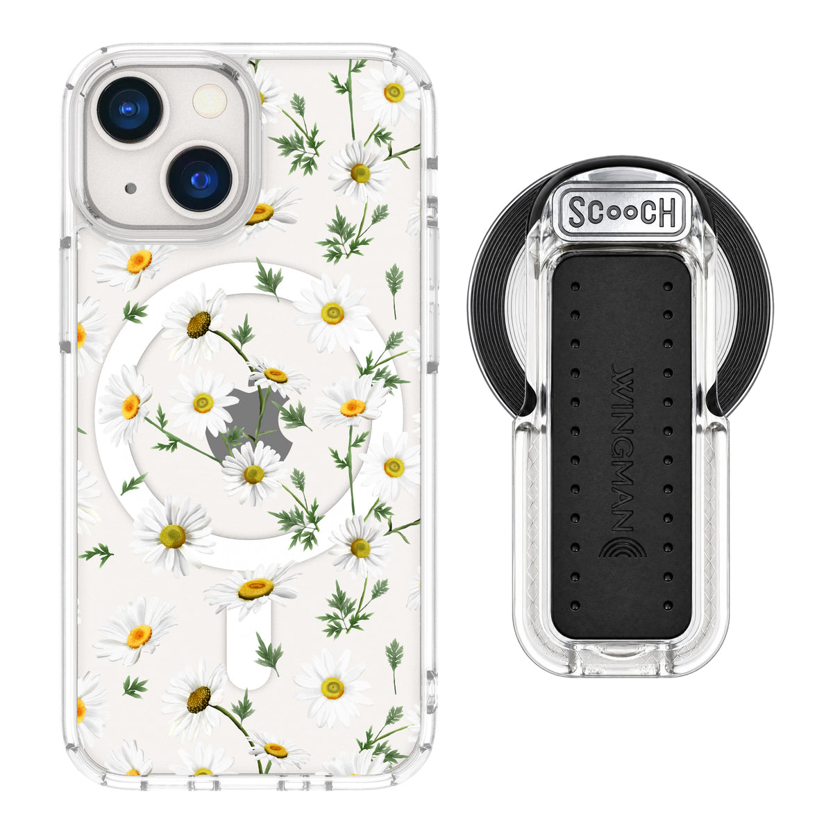 MagCase Daisies for iPhone 13 mini with Clear Wingback for MagSafe