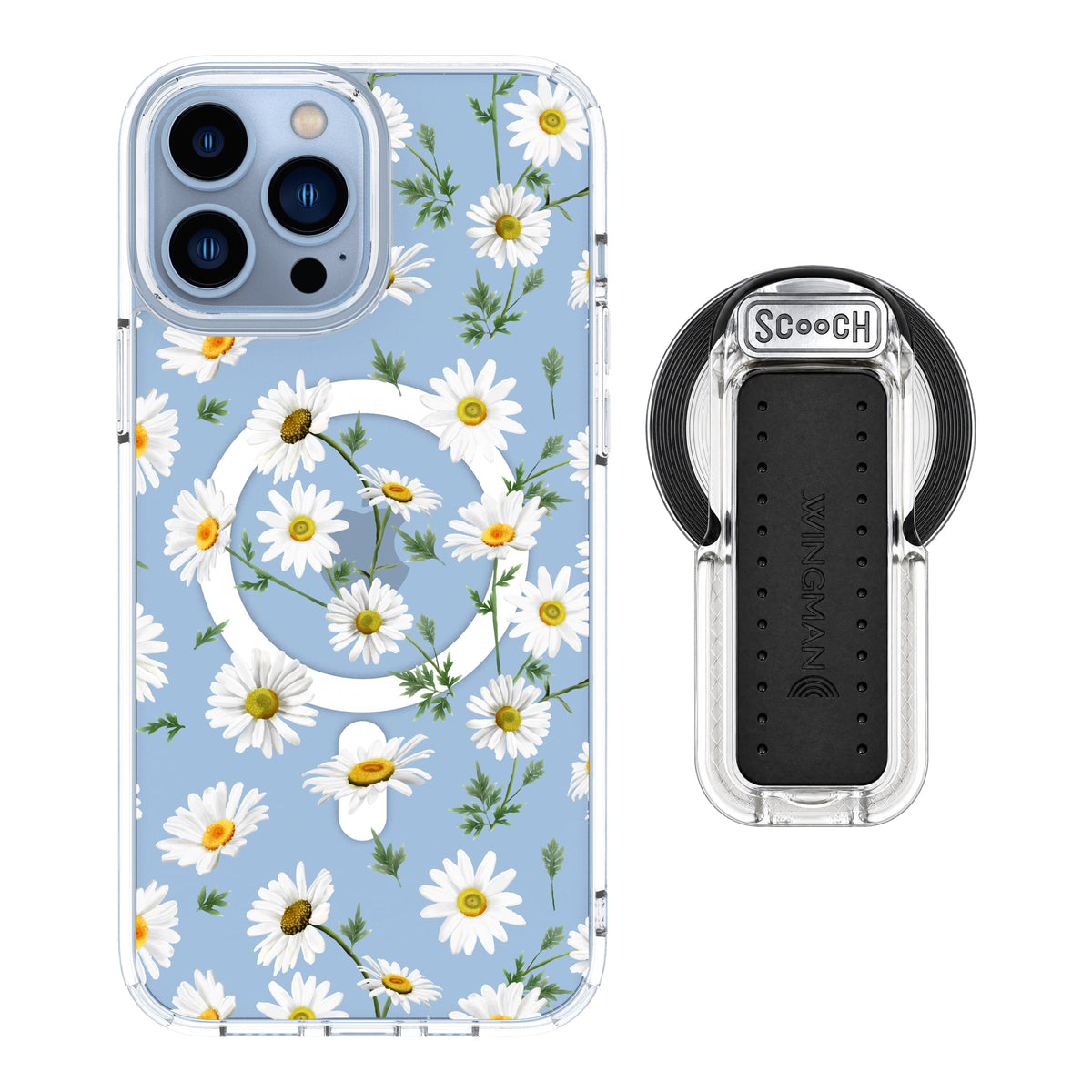 MagCase Daisies for iPhone 13 Pro Max with Clear Wingback for MagSafe
