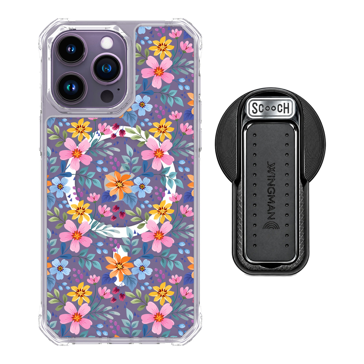 MagCase Full Bloom for iPhone 14 Pro Max with Black Wingback for MagSafe