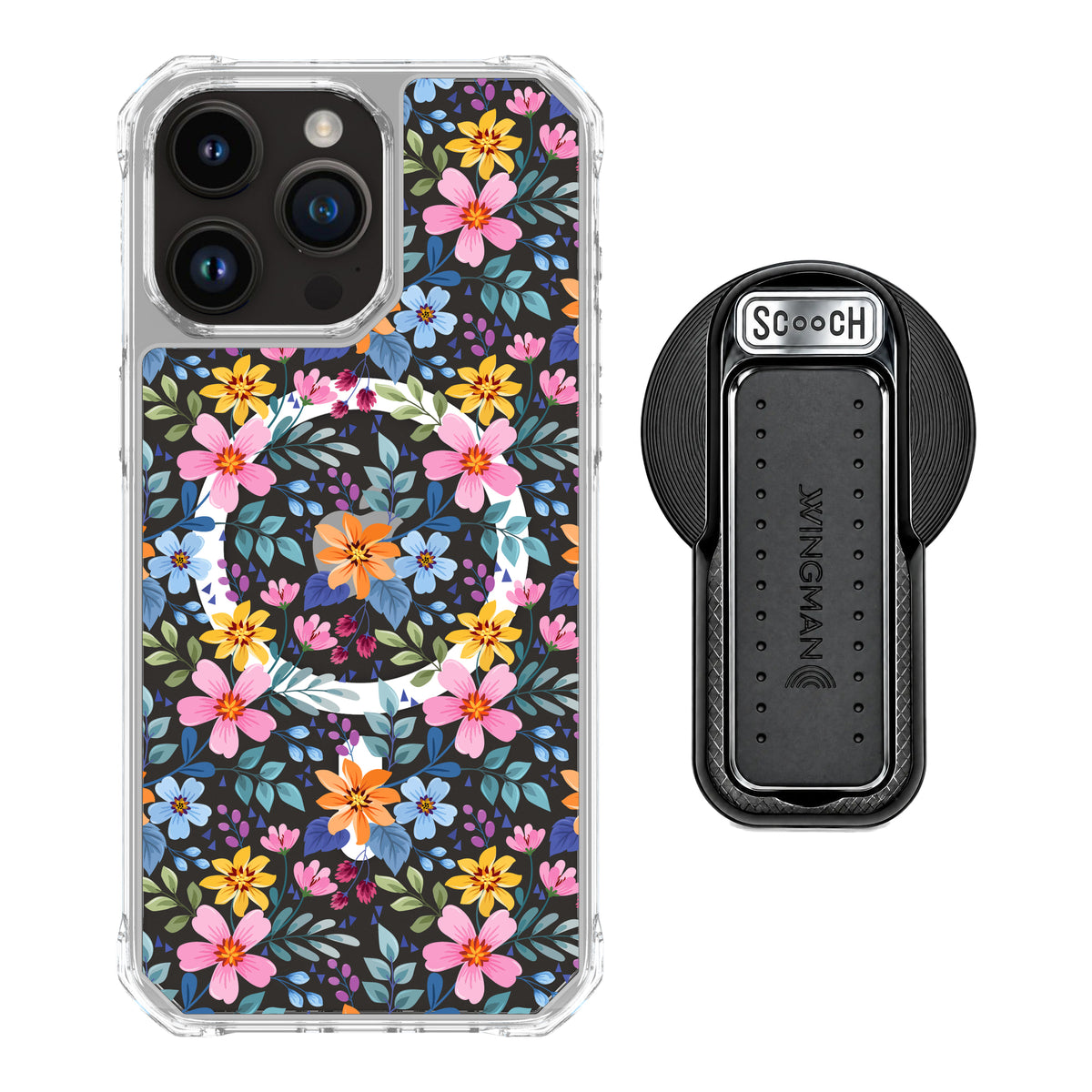 MagCase Full Bloom for iPhone 15 Pro Max with Black Wingback for MagSafe