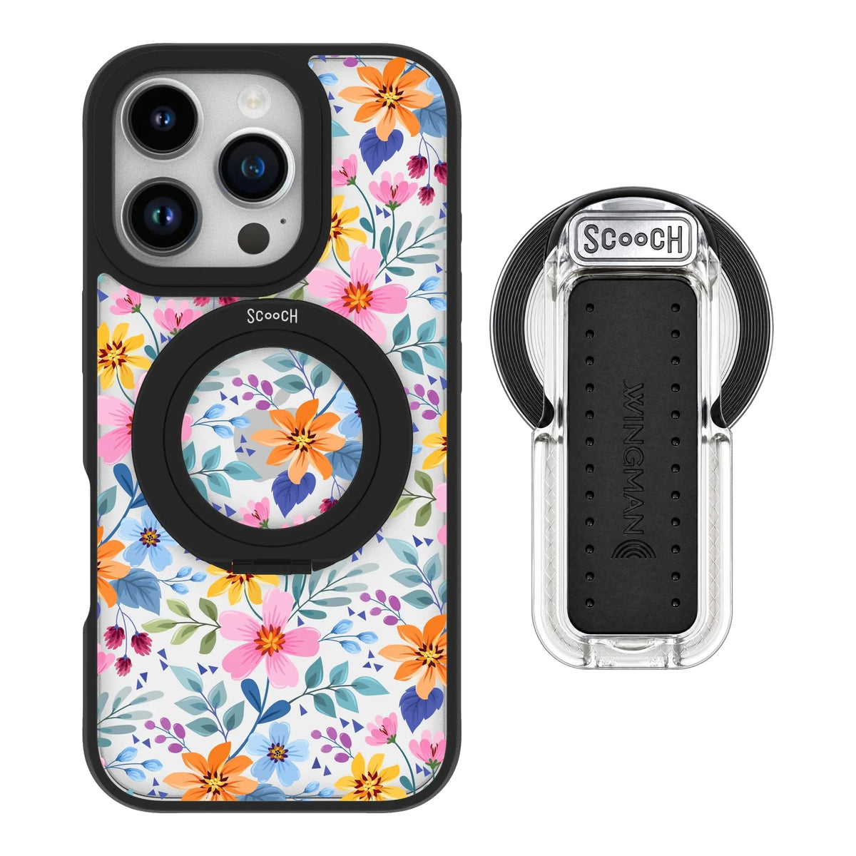 HaloCase Full Bloom for iPhone 16 Pro with Clear Wingback for MagSafe
