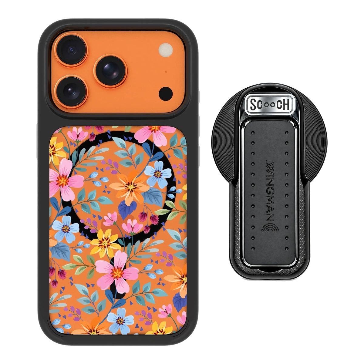 MagCase Full Bloom for iPhone 17 Pro with Black Wingback for MagSafe