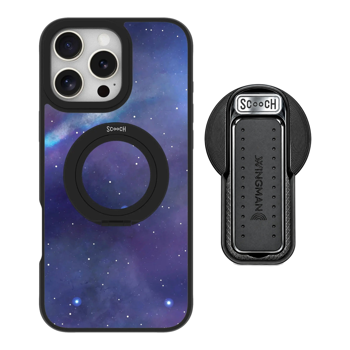 HaloCase Galaxy for iPhone 16 Pro Max with Black Wingback for MagSafe