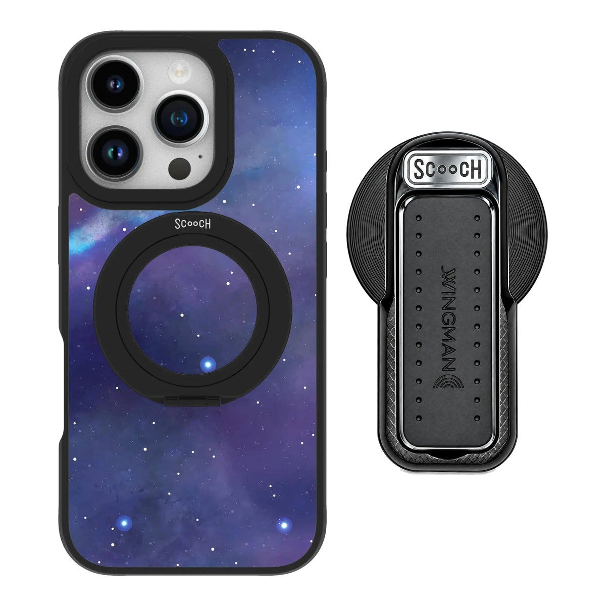 HaloCase Galaxy for iPhone 16 Pro with Black Wingback for MagSafe