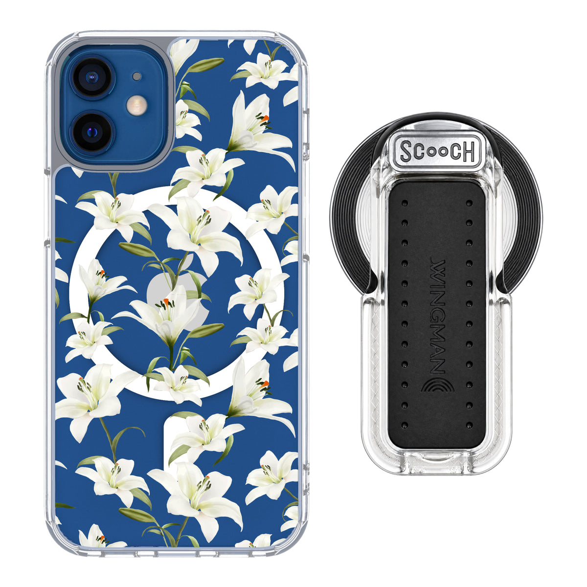 MagCase Lilies for iPhone 12 mini with Clear Wingback for MagSafe