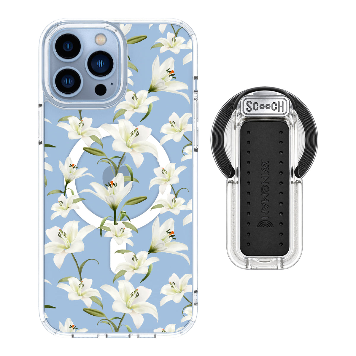 MagCase Lilies for iPhone 13 Pro Max with Clear Wingback for MagSafe