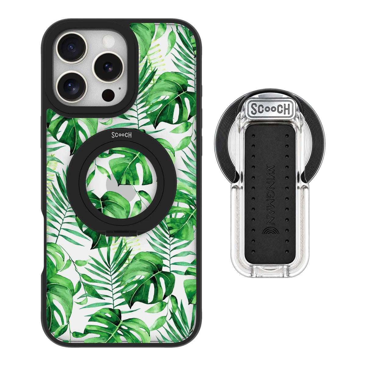 HaloCase Monstera for iPhone 16 Pro Max with Clear Wingback for MagSafe