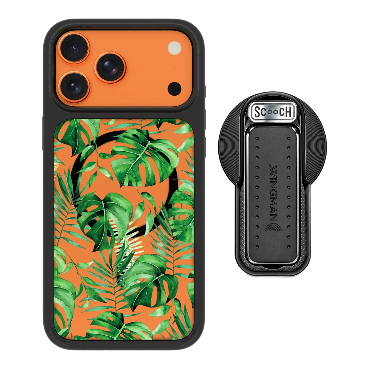 MagCase Monstera for iPhone 17 Pro Max with Black Wingback for MagSafe