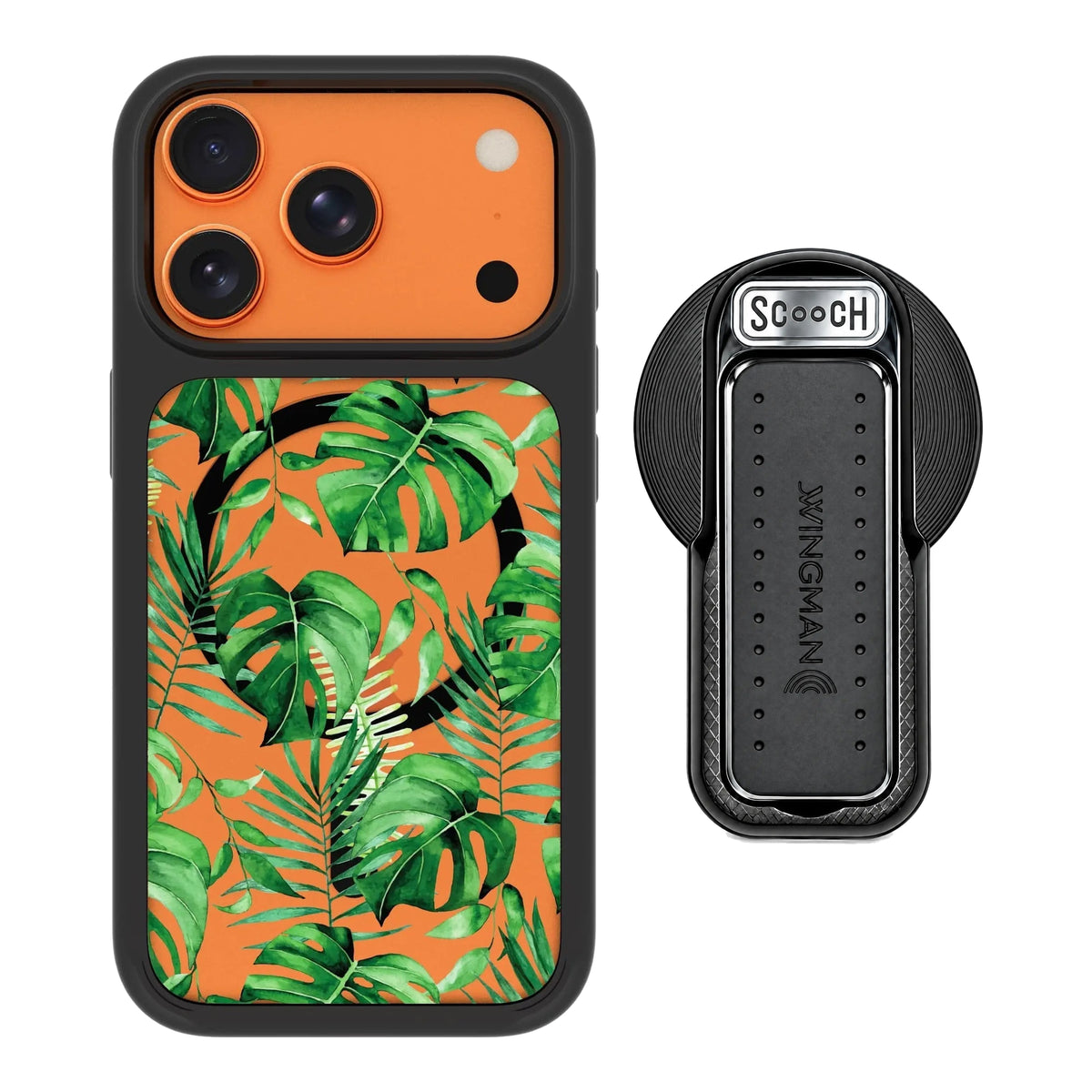 MagCase Monstera for iPhone 17 Pro with Black Wingback for MagSafe