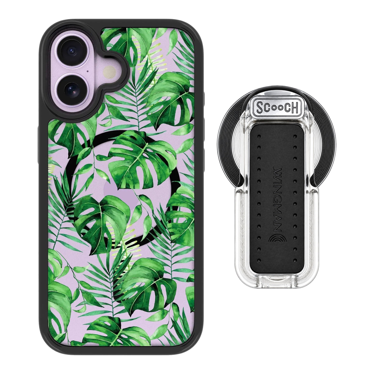 MagCase Monstera for iPhone 17 with Clear Wingback for MagSafe