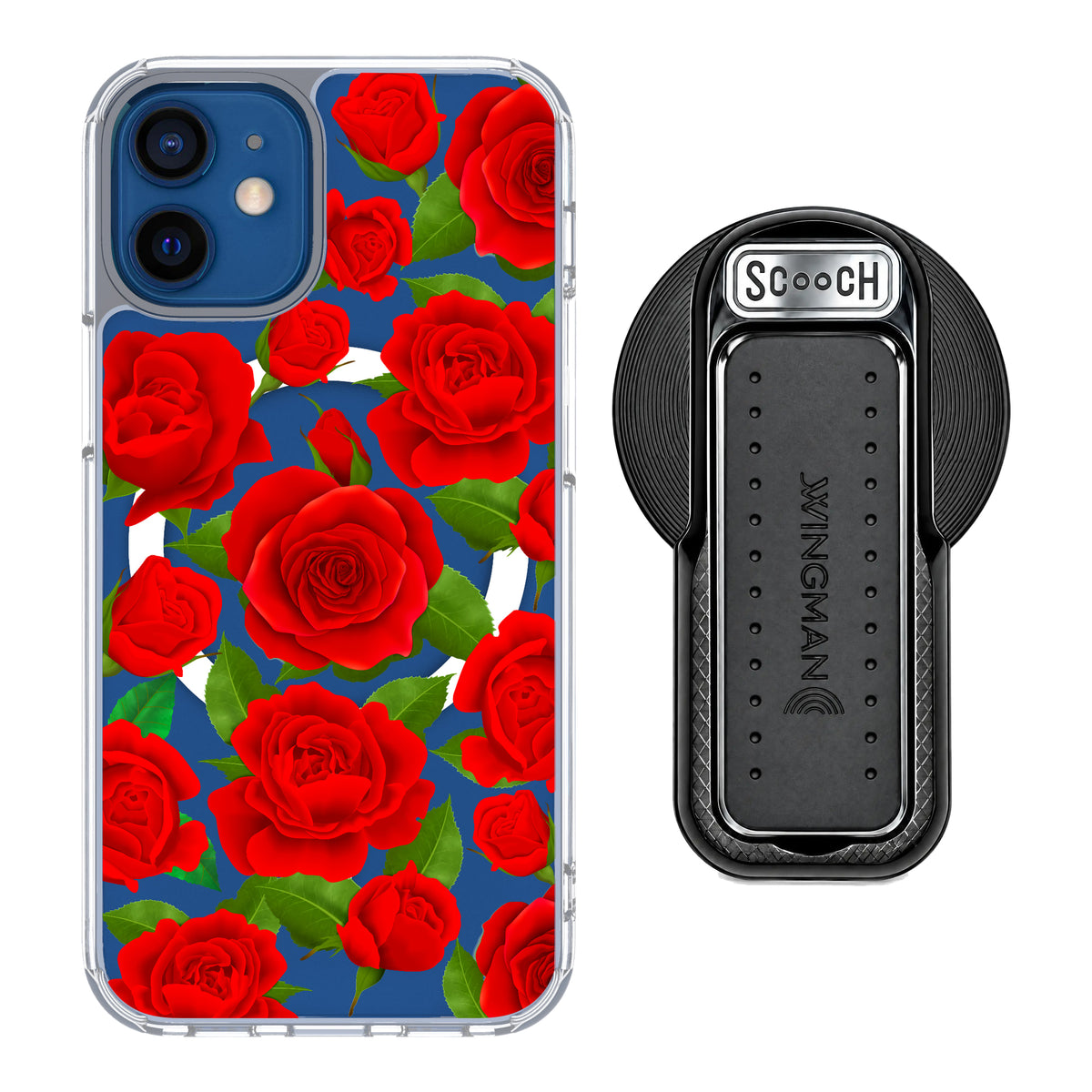 MagCase Rose Garden for iPhone 12 mini with Black Wingback for MagSafe