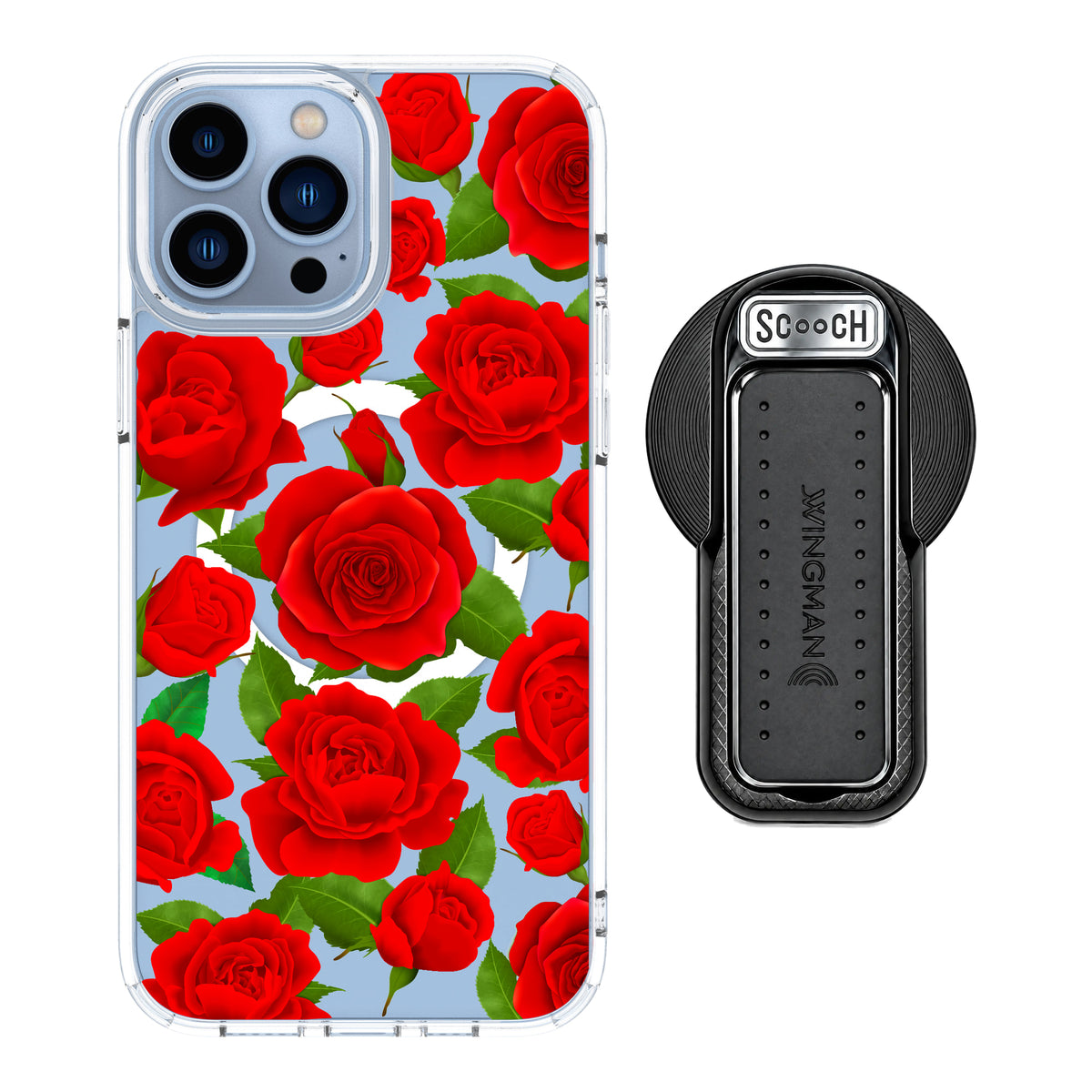 MagCase Rose Garden for iPhone 13 Pro Max with Black Wingback for MagSafe