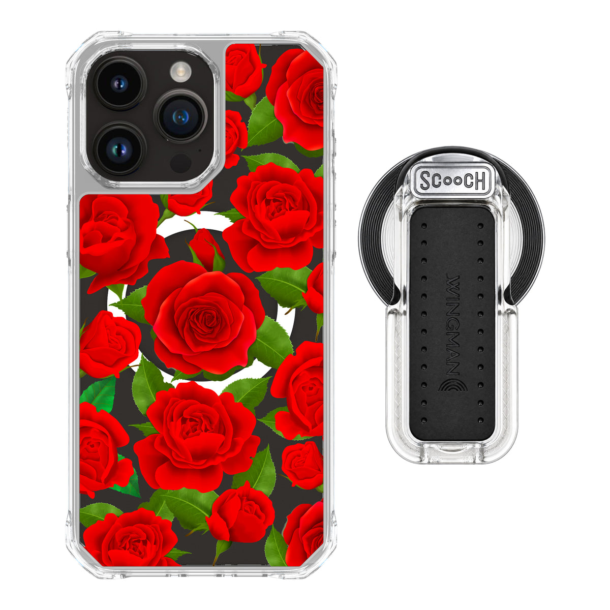 MagCase Rose Garden for iPhone 15 Pro Max with Clear Wingback for MagSafe