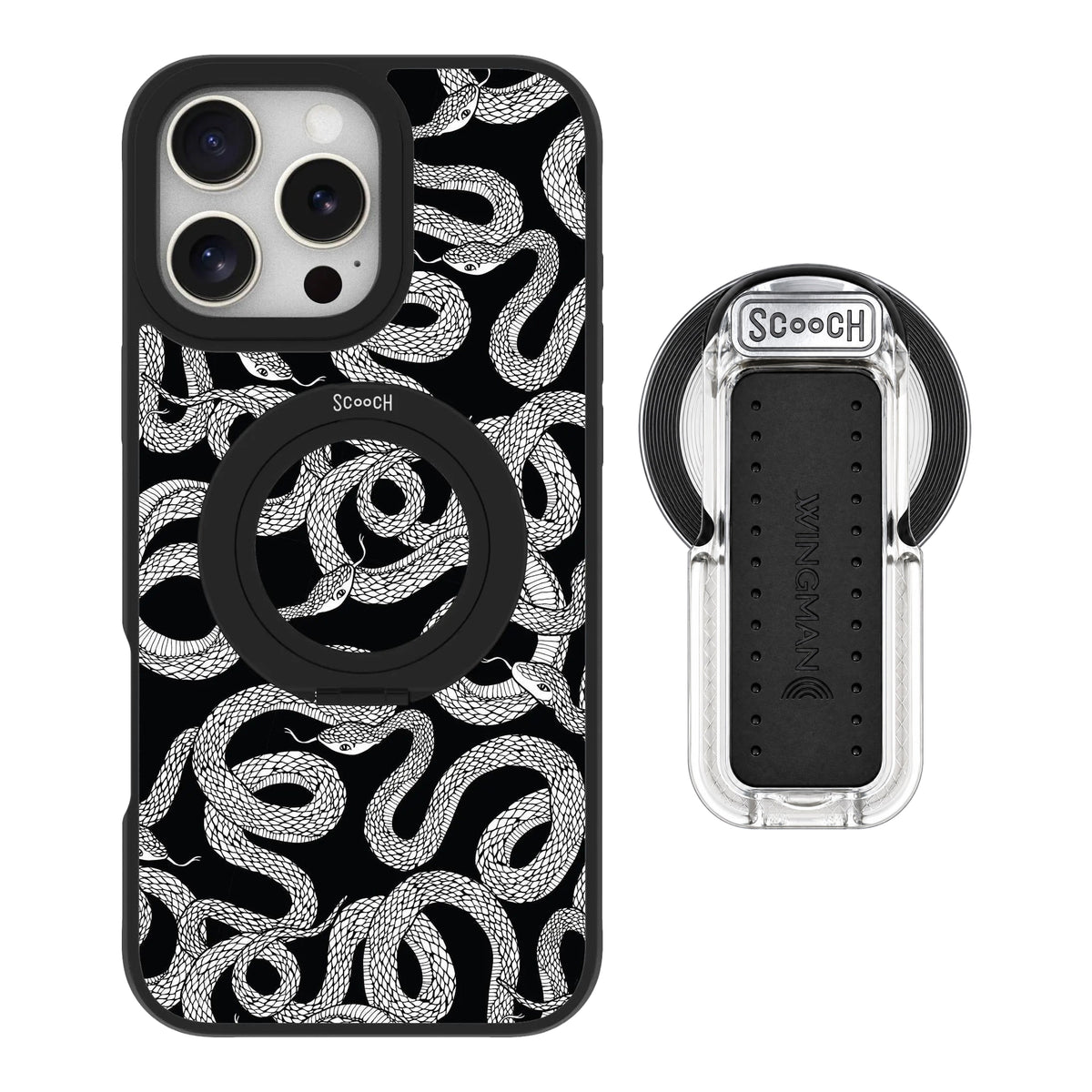 HaloCase Snakes for iPhone 16 Pro Max with Clear Wingback for MagSafe