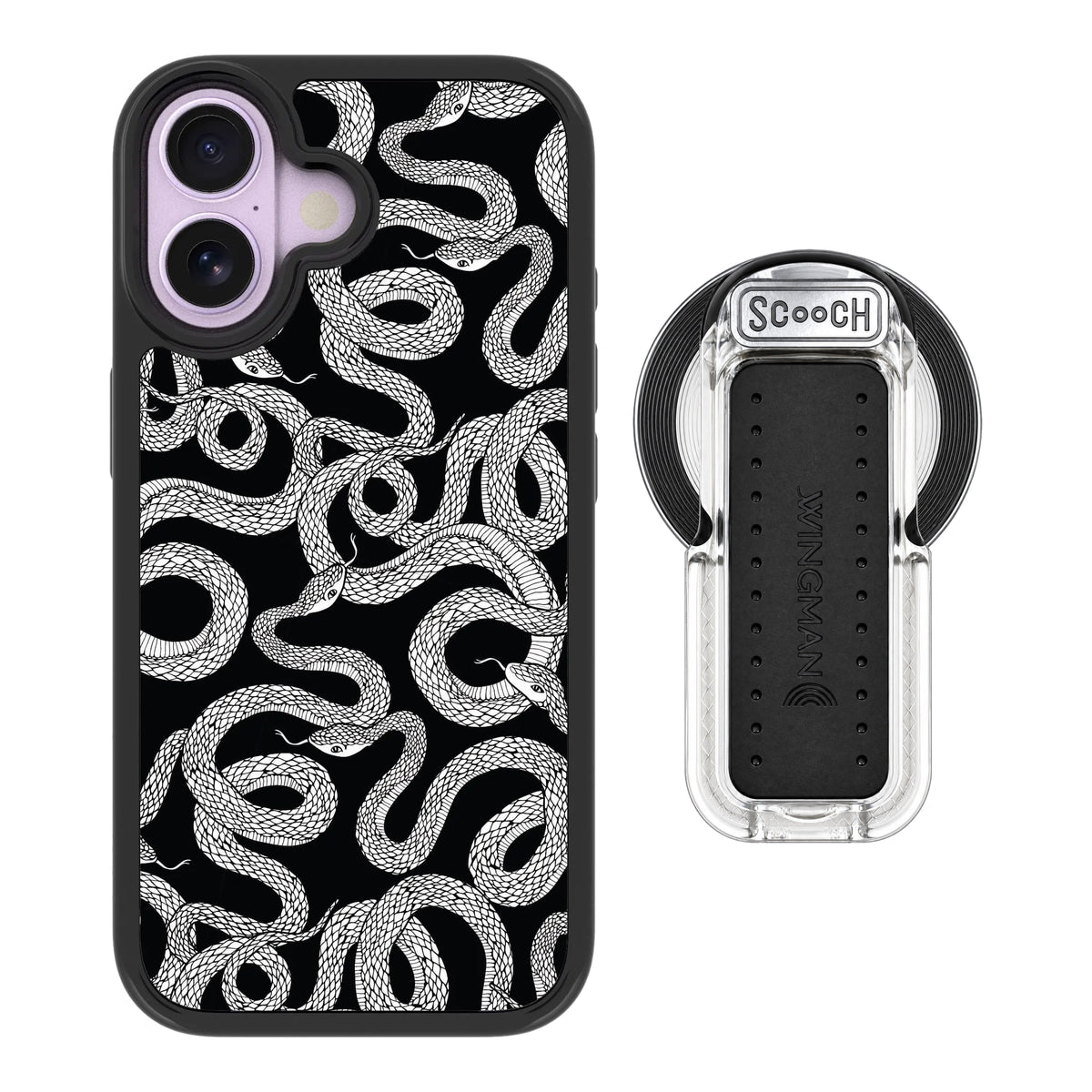 MagCase Snakes for iPhone 17 with Clear Wingback for MagSafe