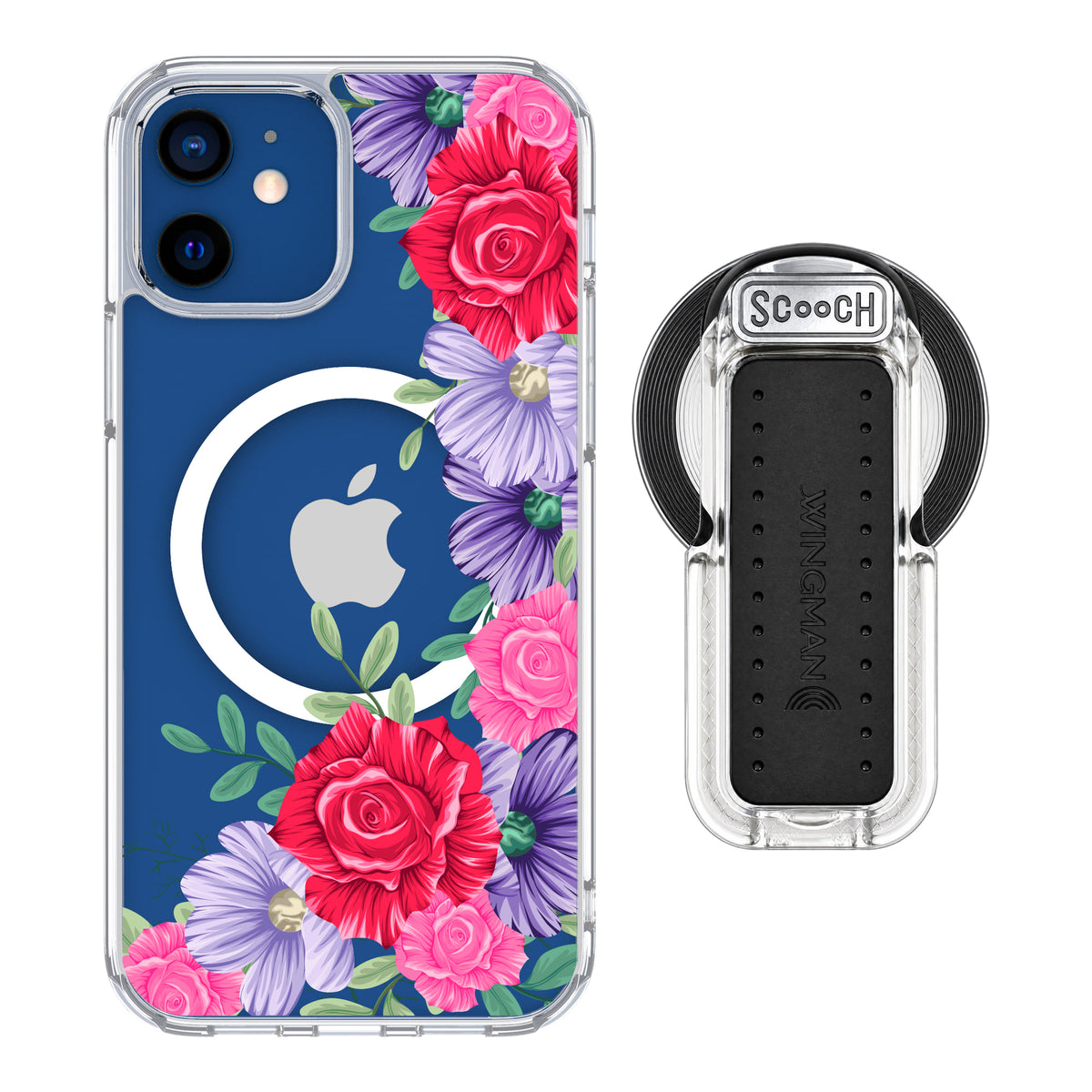 MagCase Spring Blossom for iPhone 12 with Clear Wingback for MagSafe
