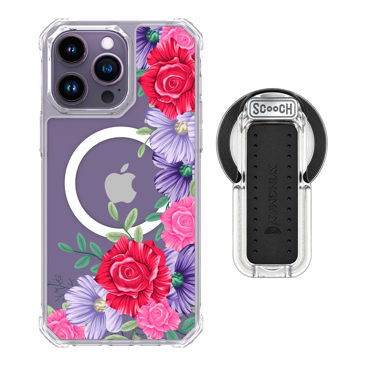 MagCase Spring Blossom for iPhone 14 Pro Max with Clear Wingback for MagSafe