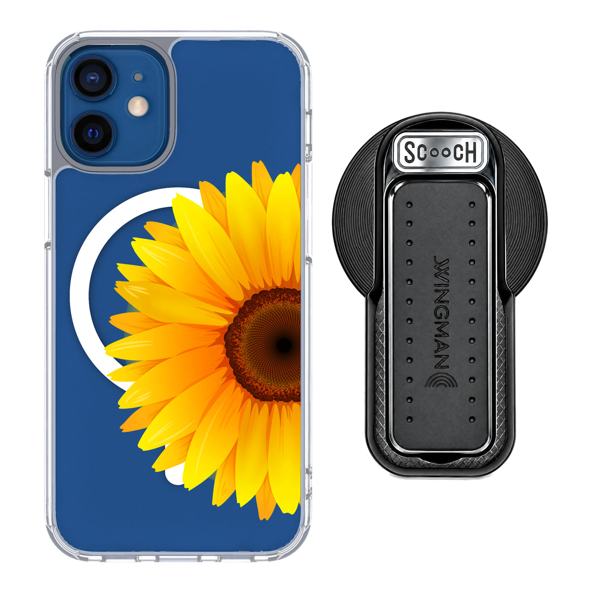 MagCase Sunflower for iPhone 12 mini with Black Wingback for MagSafe