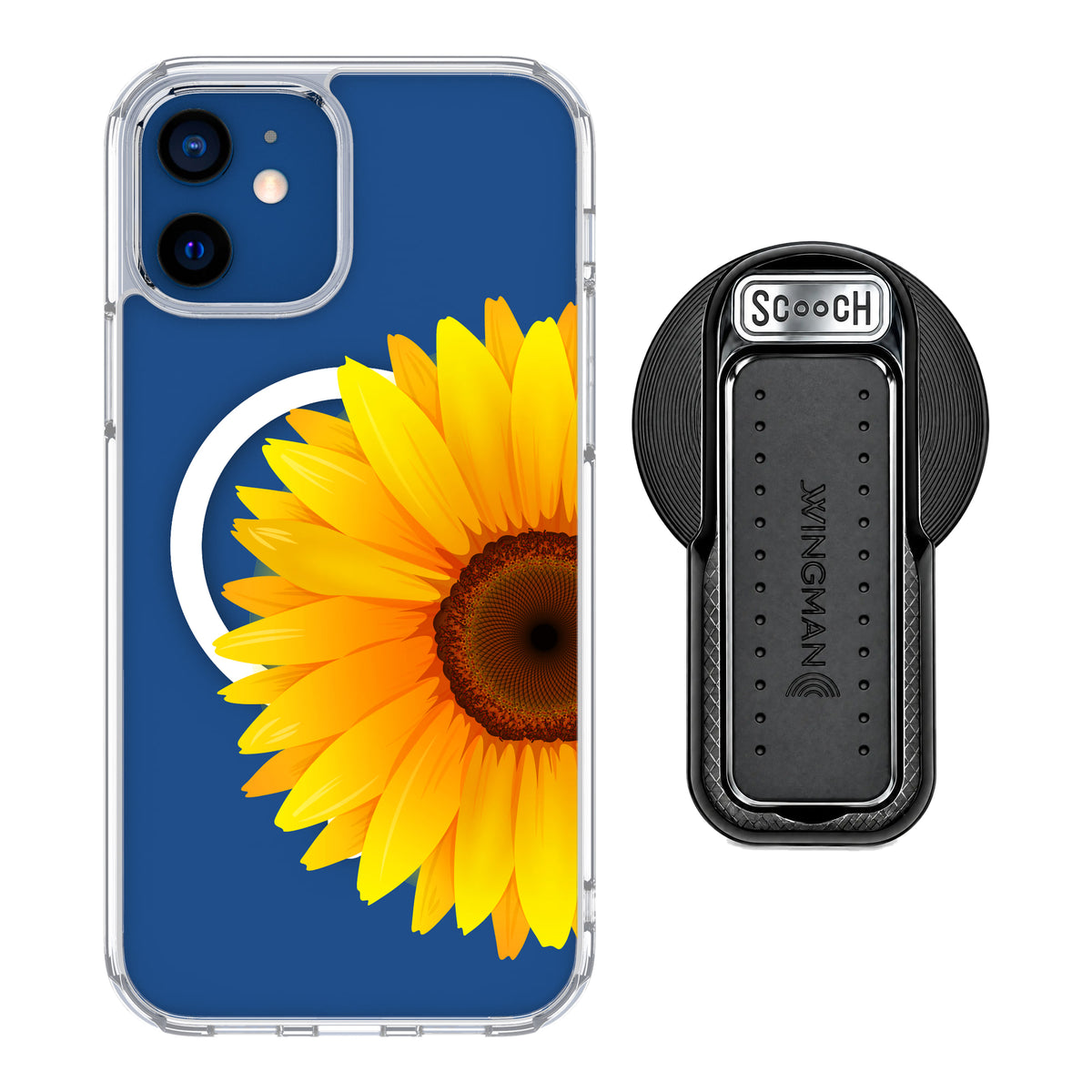 MagCase Sunflower for iPhone 12 with Black Wingback for MagSafe