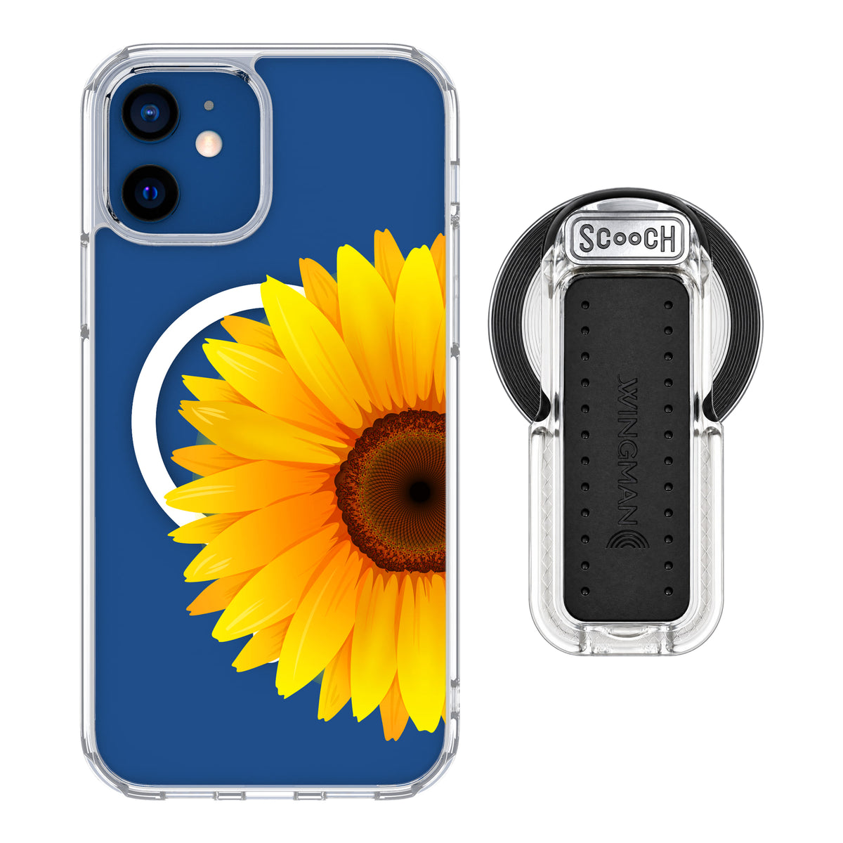 MagCase Sunflower for iPhone 12 with Clear Wingback for MagSafe