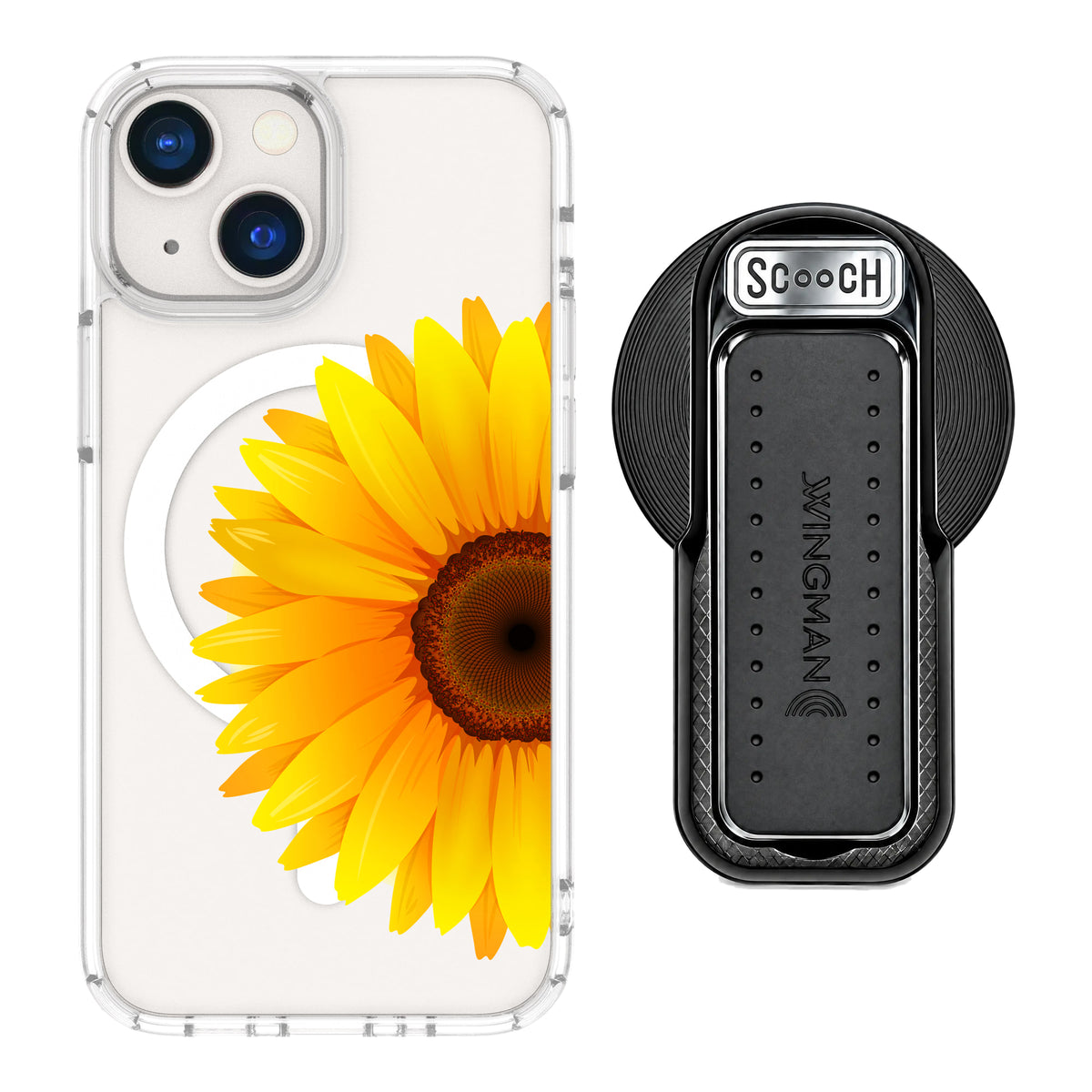 MagCase Sunflower for iPhone 13 mini with Black Wingback for MagSafe