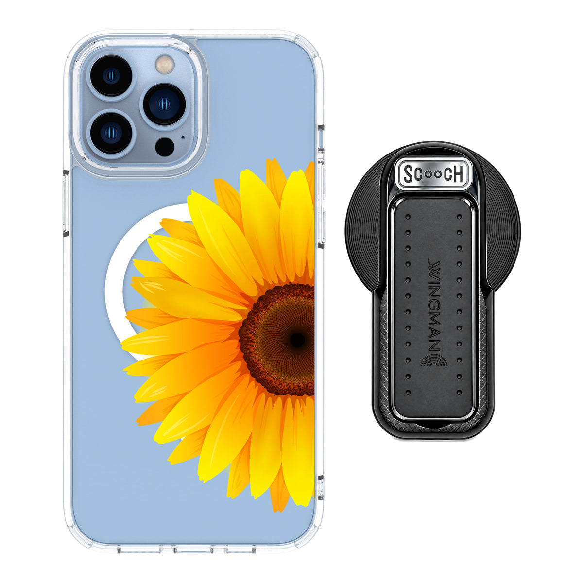 MagCase Sunflower for iPhone 13 Pro Max with Black Wingback for MagSafe