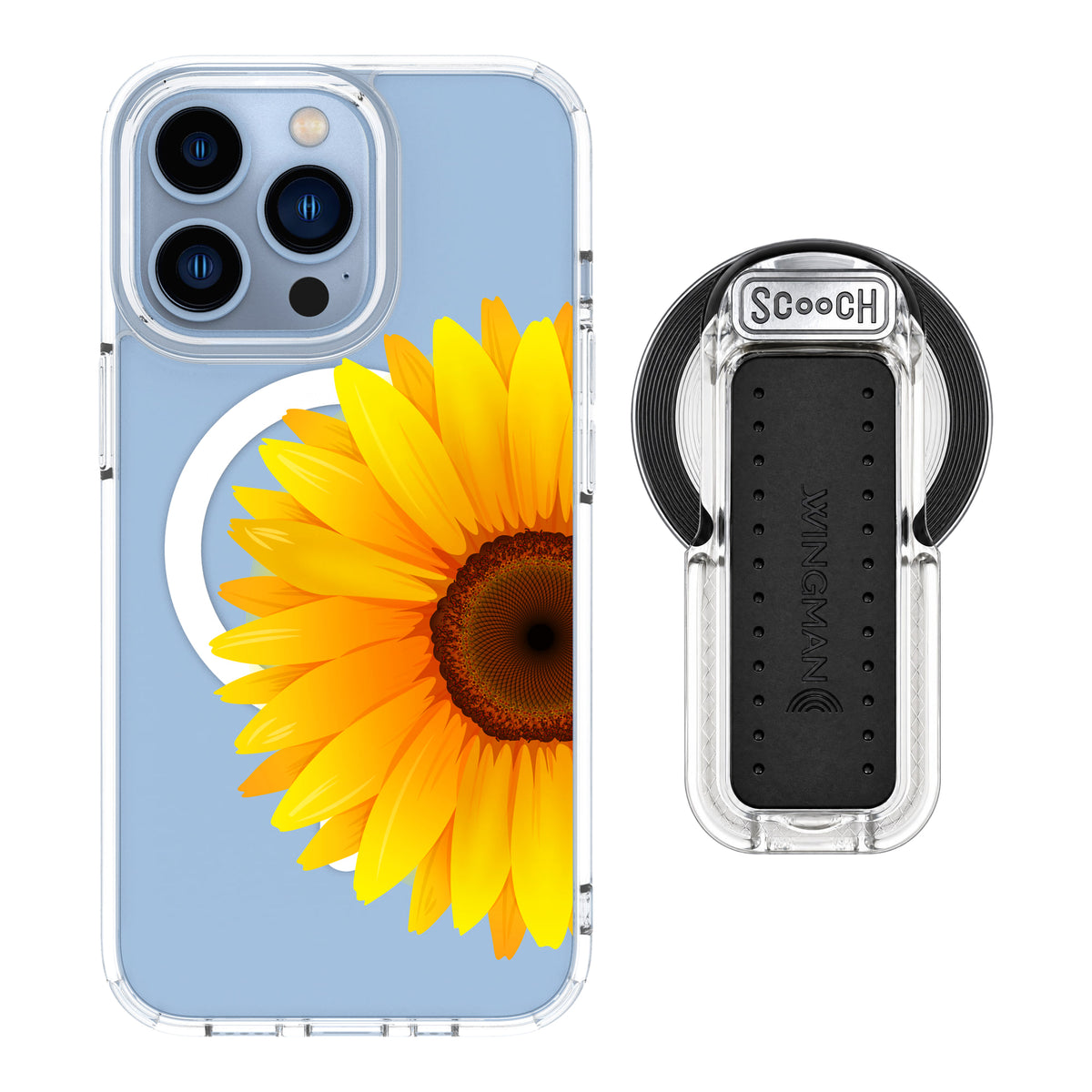 MagCase Sunflower for iPhone 13 Pro with Clear Wingback for MagSafe