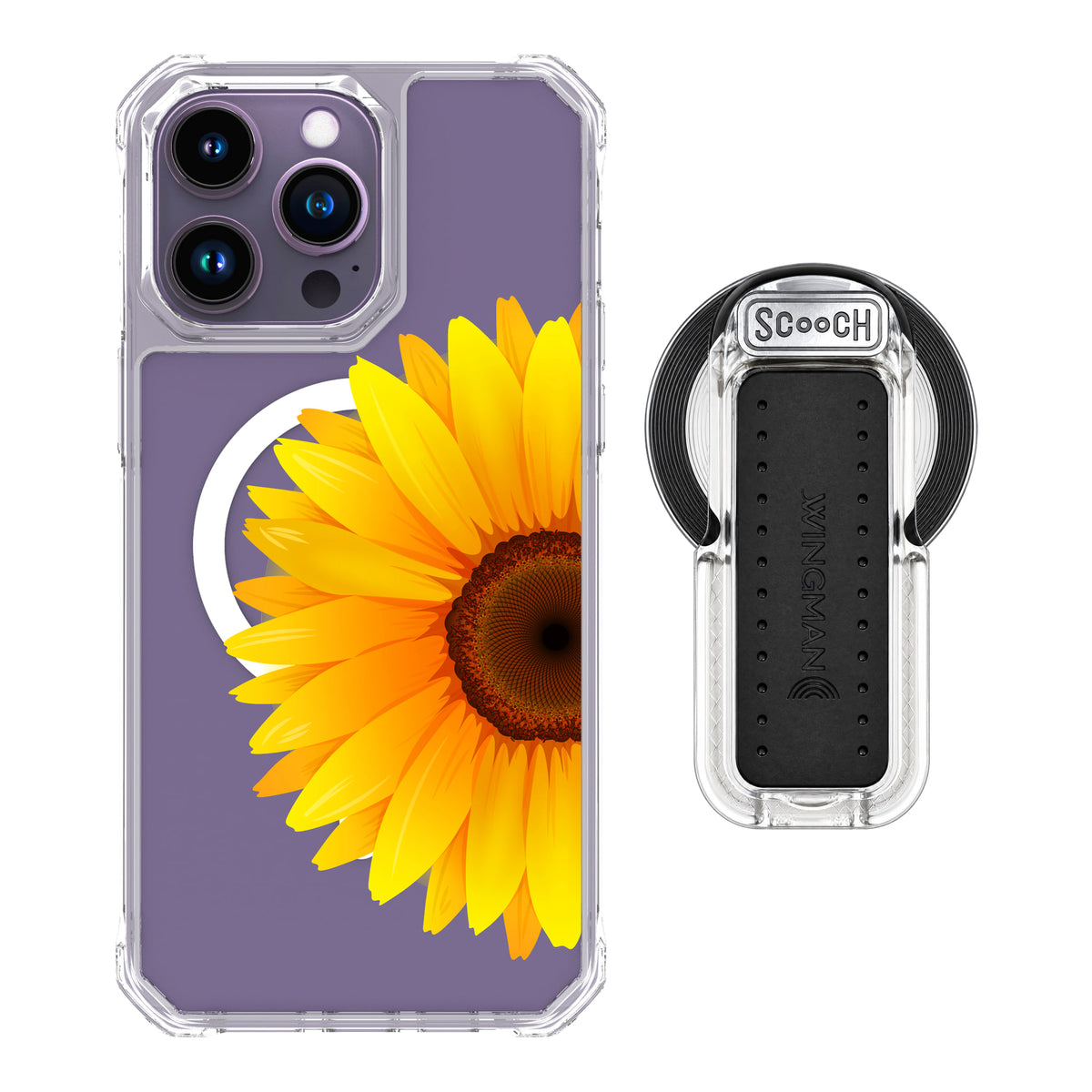 MagCase Sunflower for iPhone 14 Pro Max with Clear Wingback for MagSafe