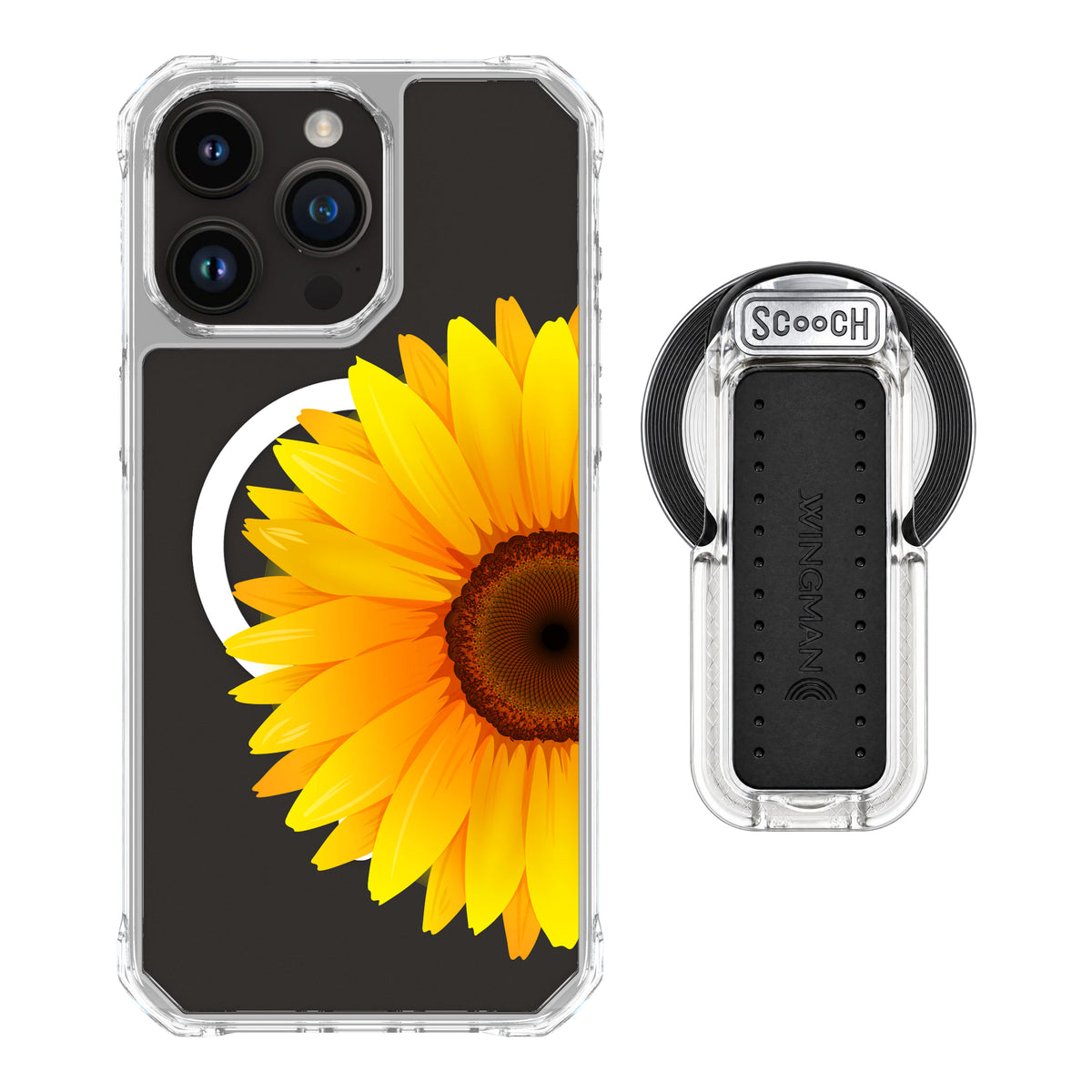 MagCase Sunflower for iPhone 15 Pro Max with Clear Wingback for MagSafe