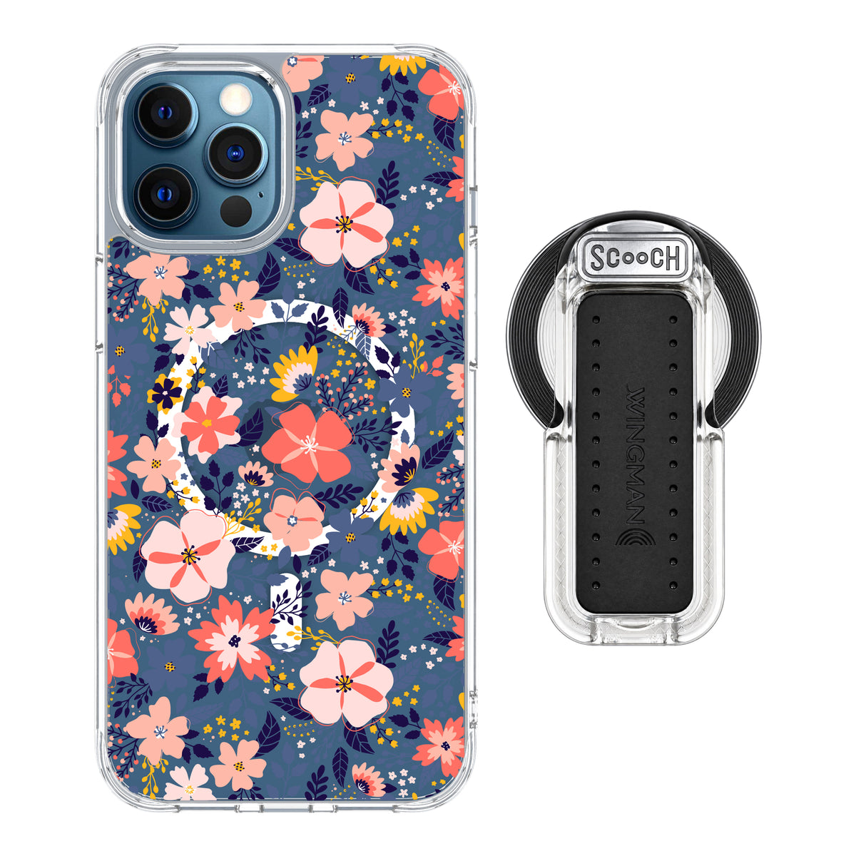 MagCase Wildflowers for iPhone 12 Pro Max with Clear Wingback for MagSafe