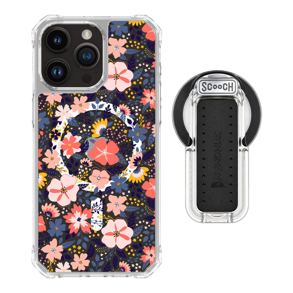 MagCase Wildflowers for iPhone 15 Pro Max with Clear Wingback for MagSafe