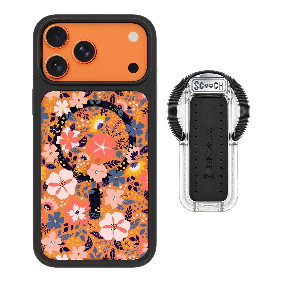 MagCase Wildflowers for iPhone 17 Pro Max with Clear Wingback for MagSafe