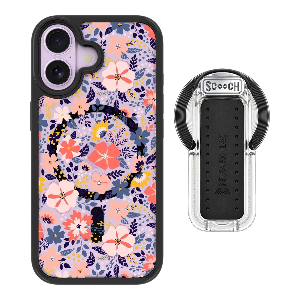 MagCase Wildflowers for iPhone 17 with Clear Wingback for MagSafe