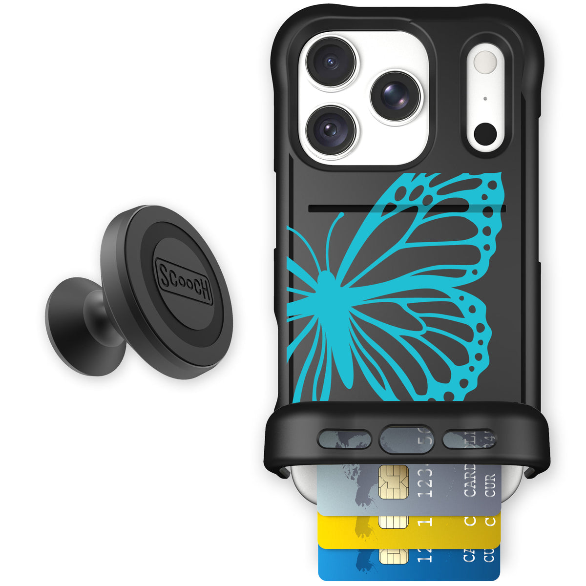 Wingmate Azure Butterfly for iPhone 18 Pro — Starter Bundle