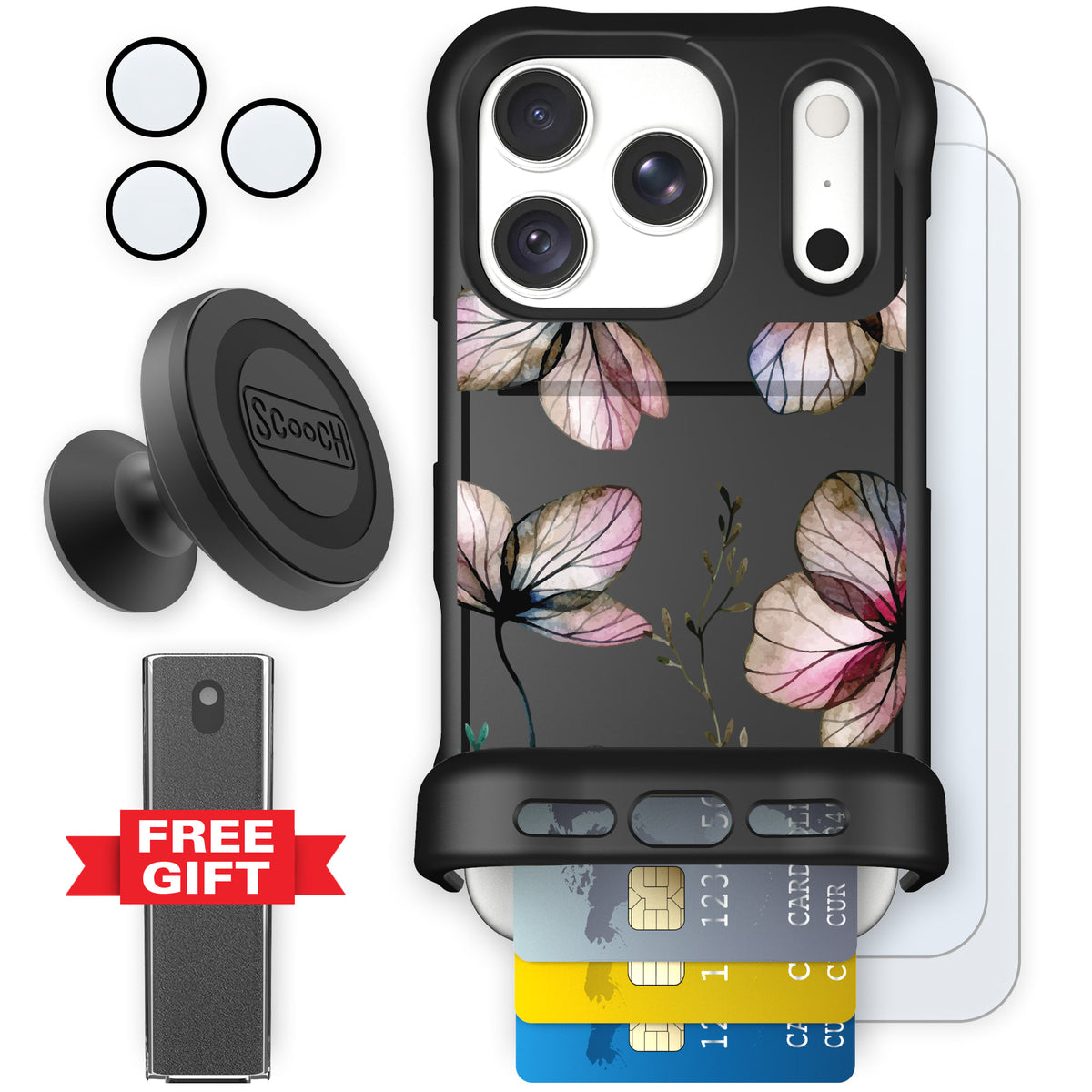 Wingmate Dried Flowers for iPhone 18 Pro — Defender Bundle