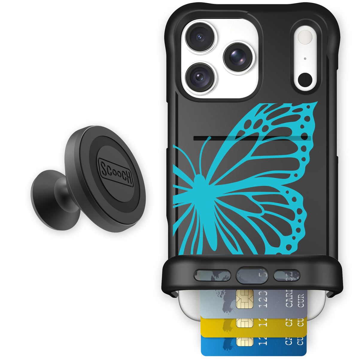 Wingmate Azure Butterfly for iPhone 18 Pro Max — Starter Bundle
