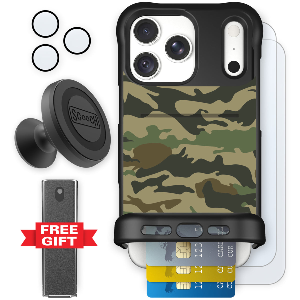Wingmate Classic Camo for iPhone 18 Pro Max — Defender Bundle