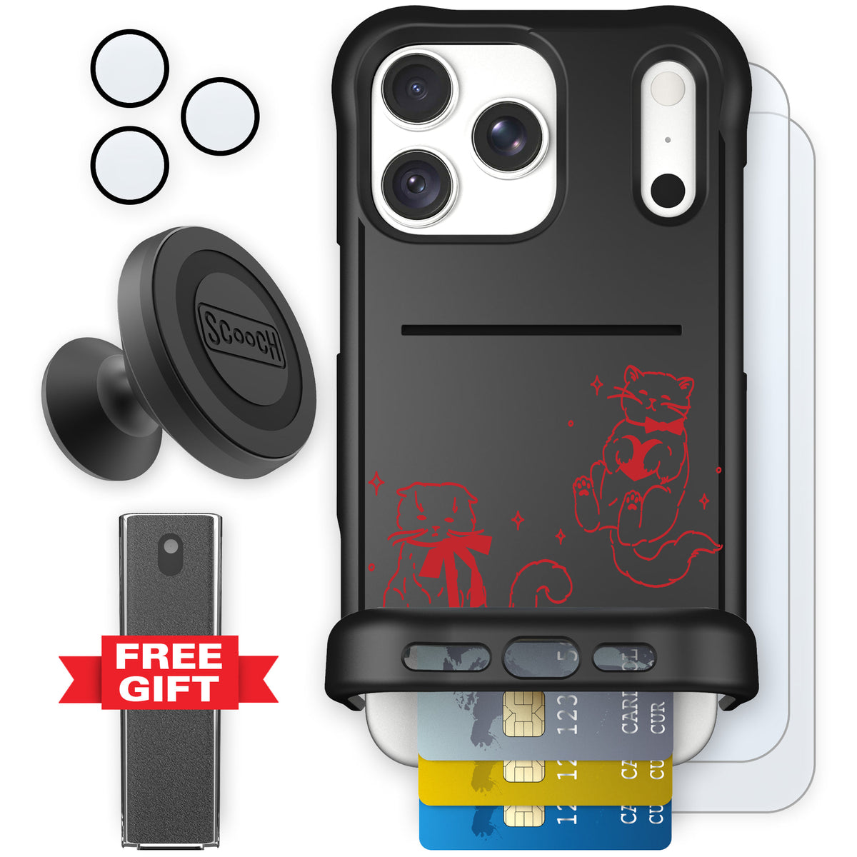Wingmate Cupid's Cats for iPhone 18 Pro Max — Defender Bundle