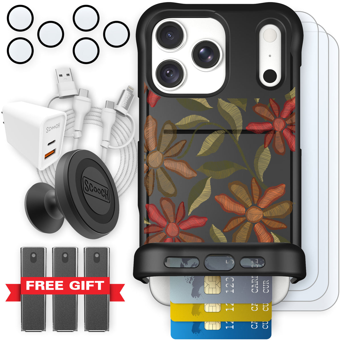 Wingmate Floral Tapestry for iPhone 18 Pro Max — Ultimate Bundle