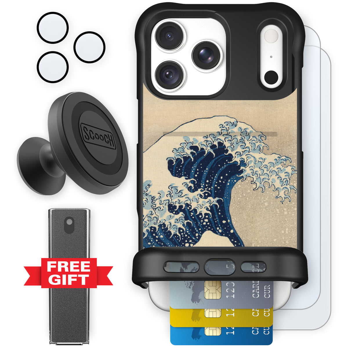 Wingmate Great Wave for iPhone 18 Pro Max — Defender Bundle